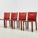 Mario Bellini Set of 4 Cab 412 Dining Chairs for Cassina Italy 1977