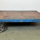Large blue industrial coffee table cart, 1960s