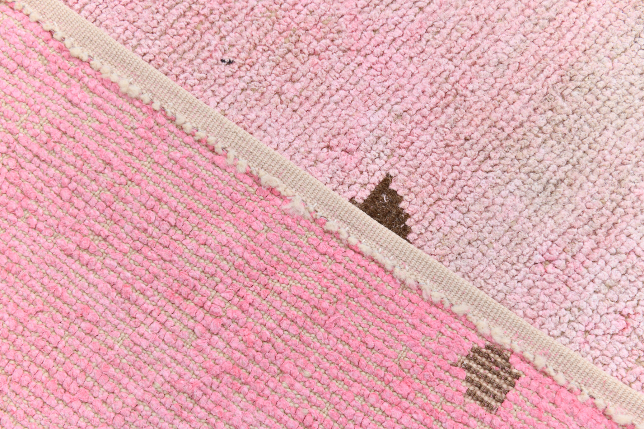 Tapis de chanvre rose poussiéreux 7x10, 212x301cm