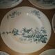 Lot 10 round plates old earthenware longwy Cute birds iron earth ø 23 cm