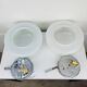 Pair of opaline ball wall lights, vintage half spheres