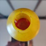 Curved vase made of glass paste