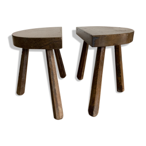 paire de tabourets tripodes