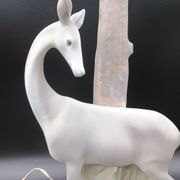 VERY RARE Biche LLADRO Spain Porcelain Table Lamp circa 1970