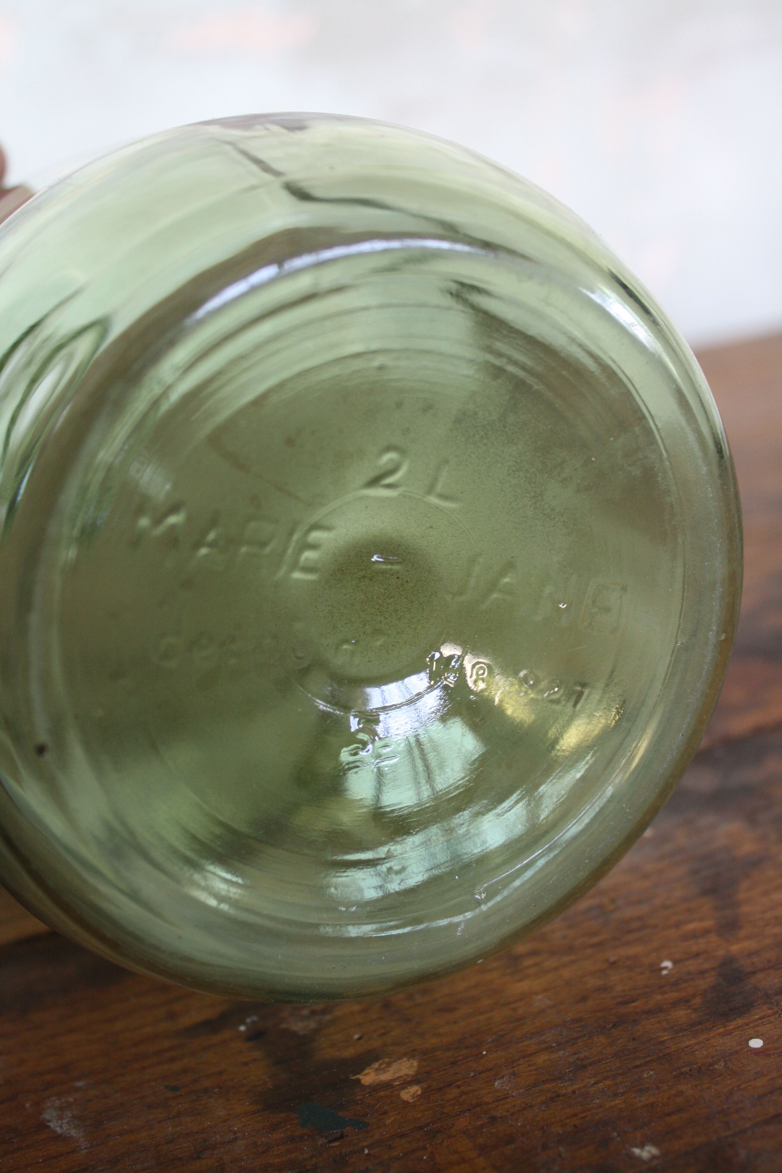 Dame jeanne verte 2 litres avec anse