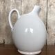 Old Nicola FASANO White Enameled Terracotta Pitcher Italy Vintage #A763