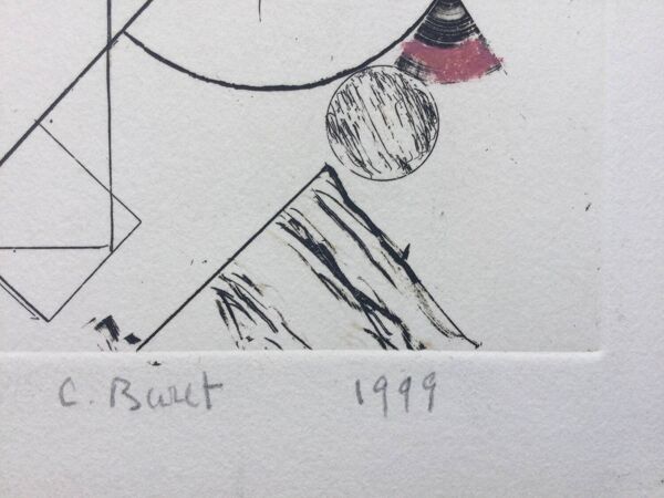 Eau-forte réhaussée, La ronde dans l’eau, Claude BURET (1926-2010)