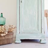 Renovated antique hosiery cabinet - liberty green