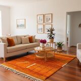 Handmade wool Berber rug 3 x 2 m