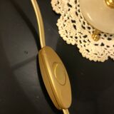 Table lamp in alabaster and brass