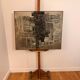 Abstract Mixed-Media Painting, Signed E. Navarra, 1960s