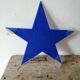 Vintage blue plexiglass sign letter "Star"