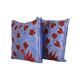 Set of 2 vintage embroidered cushion covers 46x46 cm