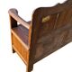 Small breton trunk bench with armrests