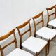 Set of six walnut Lübke dining chairs