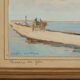 Watercolor on paper Christian Couillaud Noirmoutier The Passage of the Twentieth Gois