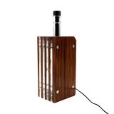 Hollywood regency wood and lucite table lamp base, Italy, 1970s