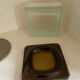 Empty glass pocket Saint Gobain vintage 70s smoked glass