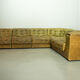 De Sede DS11 Olive Green Patched Leather Modular Sofa, 6 Elements. 1970s