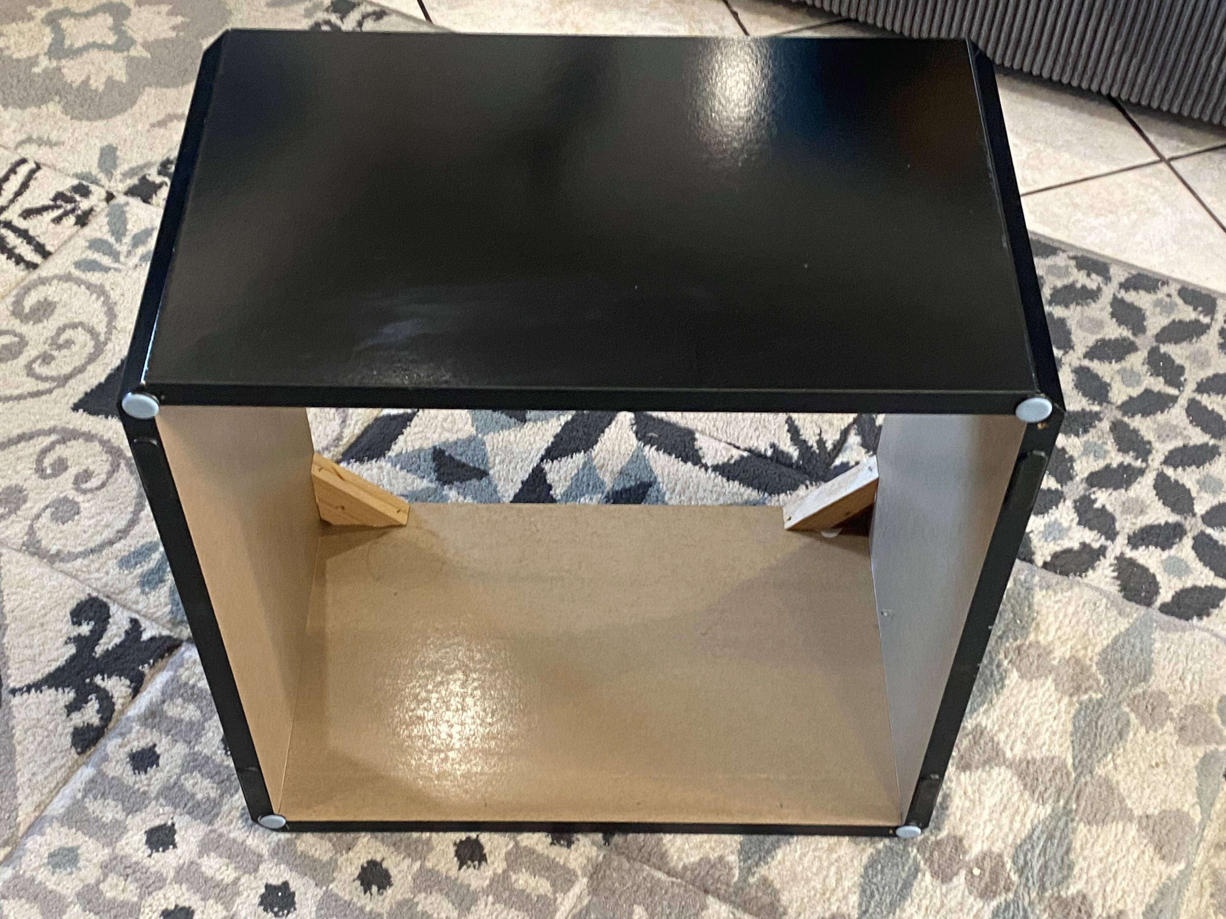 Table basse en loupe d’orme vintage 70s