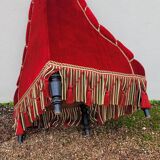 Fauteuil crapaud d'angle en velour époque Napoléon iii