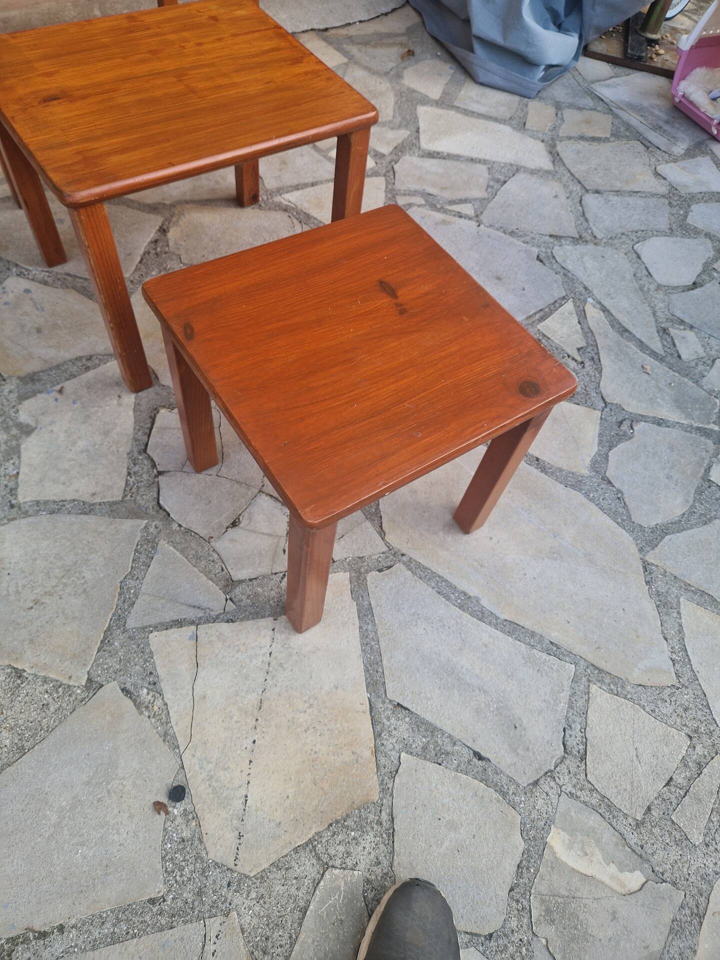 Vintage Scandinavian nesting coffee table