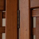 Paravent vintage en bois à 3 panneaux ajourés · Paravent pliant en pin (135 cm)
