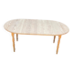 Louis Philippe extendable round dining table with shutters, renovated pine, 190cm