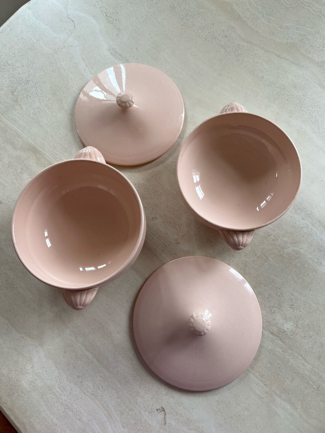 Set tureen and vegetable Sarraguemines Digoin