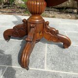 Charles X walnut pedestal table