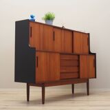 Buffet haut en teck, design danois, années 1960, production : Danemark