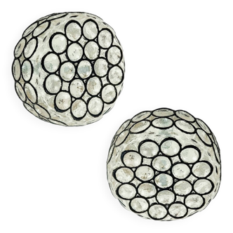 Mid Century Glass Wall Light or Ceiling Light From Limburg, Germany, 1960s