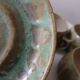 Service box enamelled stoneware coffee cups, pierrefonds 1950