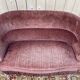 Canapé - Banquette Crapaud époque Napoléon III velours rose