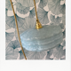 Pair of blue Clichy glass hanging lamps