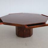 Octagonal dining ore conference table with drawers
