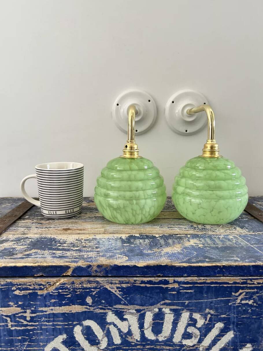 Pair of Art Deco wall sconces