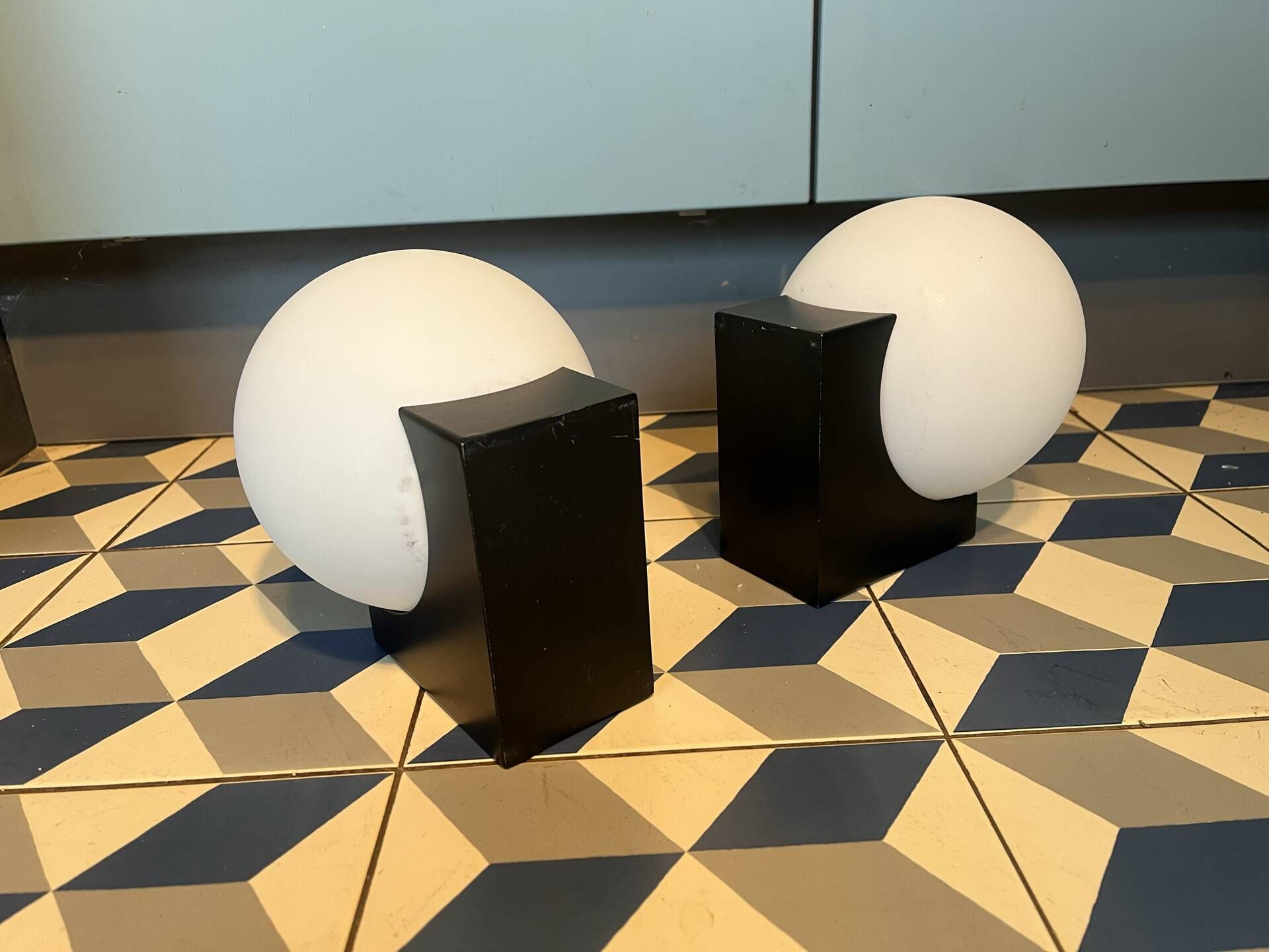 Pair of space age Amilux wall lights