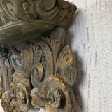 Old gilded wood coats holder