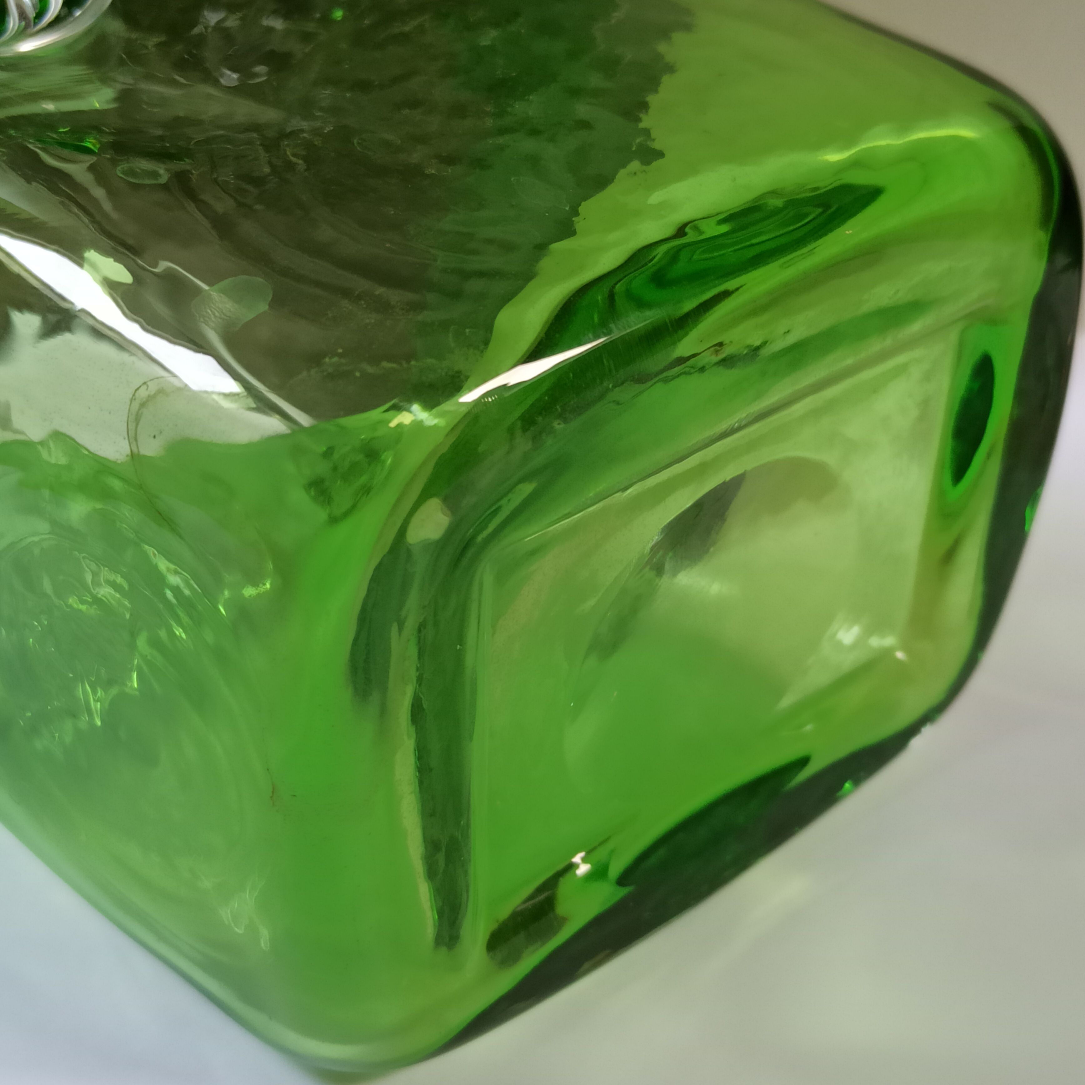 Blown glass bag vase