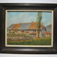 Painting landscape countryside farm Hery Yonne Bourgogne-Franche-Comté