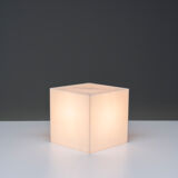 Plexi cubic lamp, Harco Loor, 80s, Netherlands