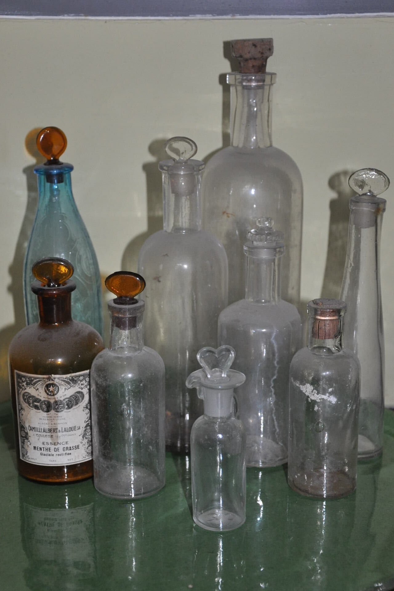 Lot old bottles