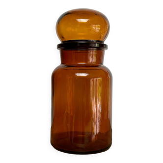 Amber glass jar