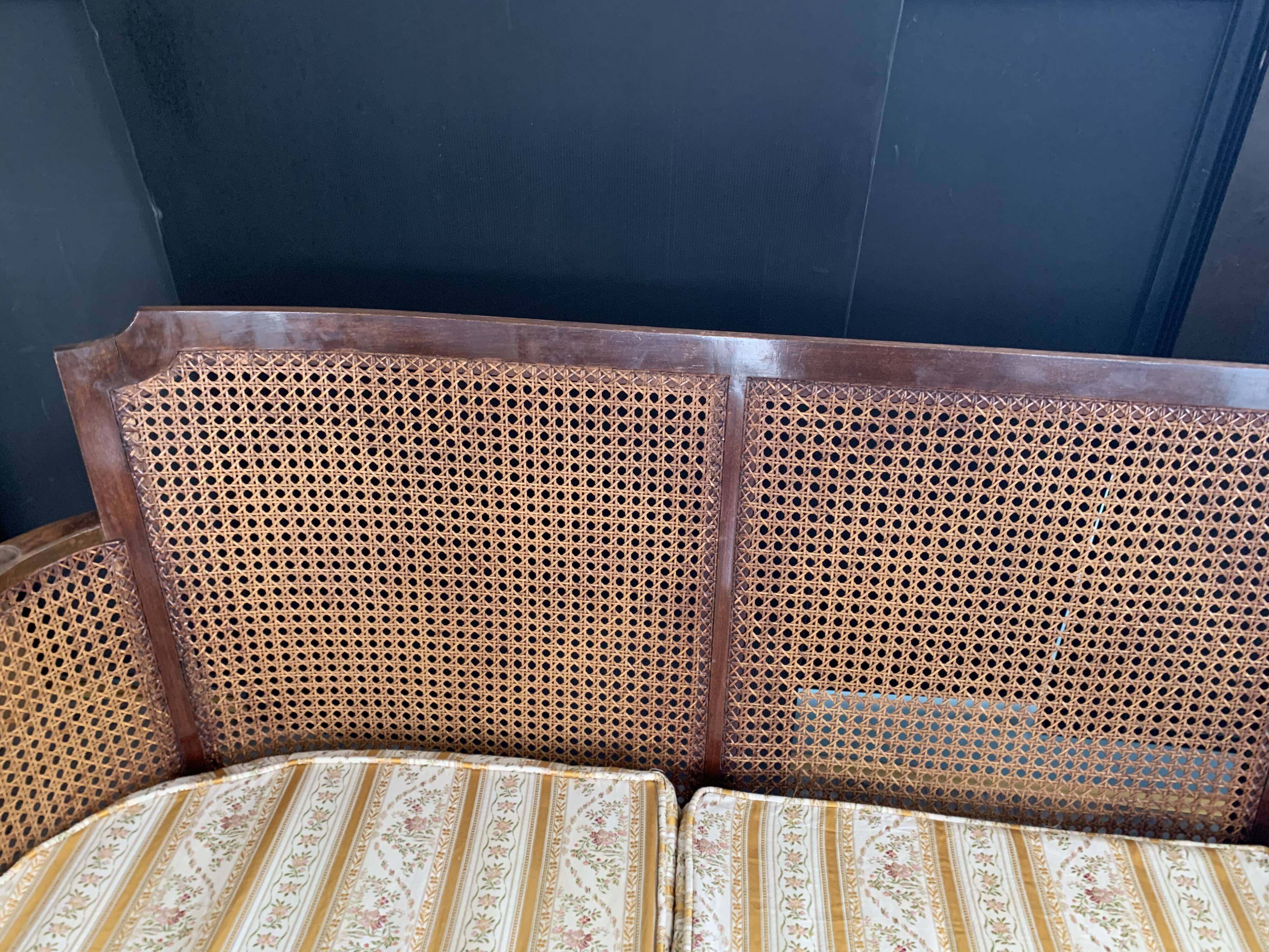 Wooden sofa and cannage