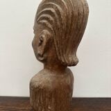 African statue, wooden bust of a woman, 1920s