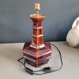 Vintage brown ceramic lamp base