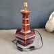 Pied de lampe vintage en céramique marron