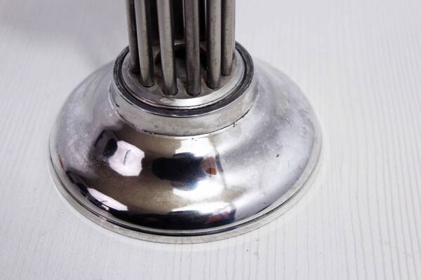 Bougeoir pique cierge en métal argenté