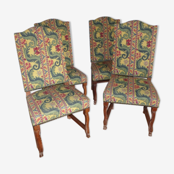 Series of 4 chairs louis XV era
